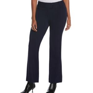 Rafaella Gabardine Curvy Bootcut Stretchy Blue Pants US Womens 12 New